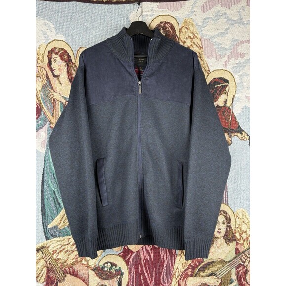 Six Lincoln New York Other - Six Lincoln New York Blue Men’s Sweater Size Large Blanket Lined Zip Up Soft